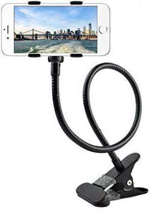 CEUTA® Metal- Lazy Cell Phone Holder, Mobile Phone Stand, Lazy Bracket, Flexible Long Arms Clip Mount for iPhone, LG, etc.in Office Bedroom Desktop (Fully Black Og Quality)