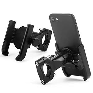 Ceuta New Bike Phone Mount, Metal Bike Cell Phone Holder for Motorcycle/Bike Handlebars, Bicycle Phone Case with Touch Screen Fits for Outdoor Riding