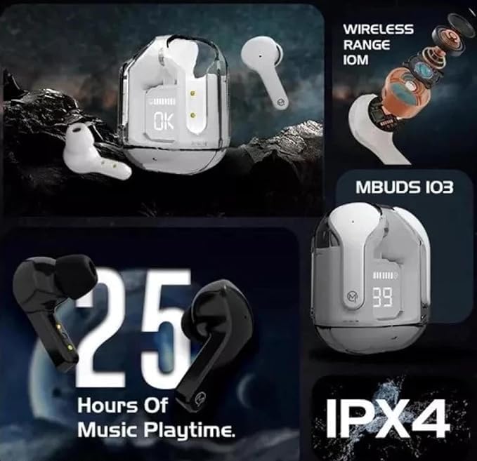 Ceuta Newly Launched T9 TWS True Wireless in Ear Ultrapods AIR TWS Earbuds pods with 50 HRS Playtime Fast Charging Crystal Clear BTv5.3 IPX4 (ACTIVE BLUE)