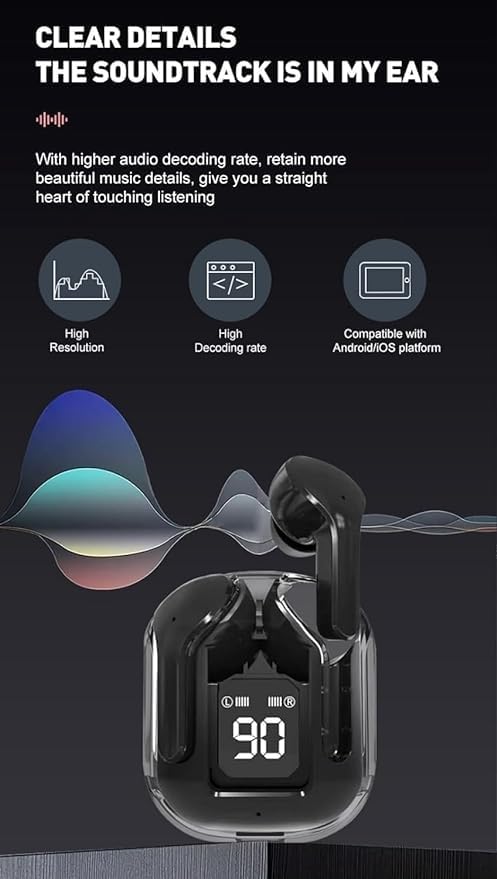 Ceuta Newly Launched T9 TWS True Wireless in Ear Ultrapods AIR TWS Earbuds pods with 50 HRS Playtime Fast Charging Crystal Clear BTv5.3 IPX4 (ACTIVE BLUE)