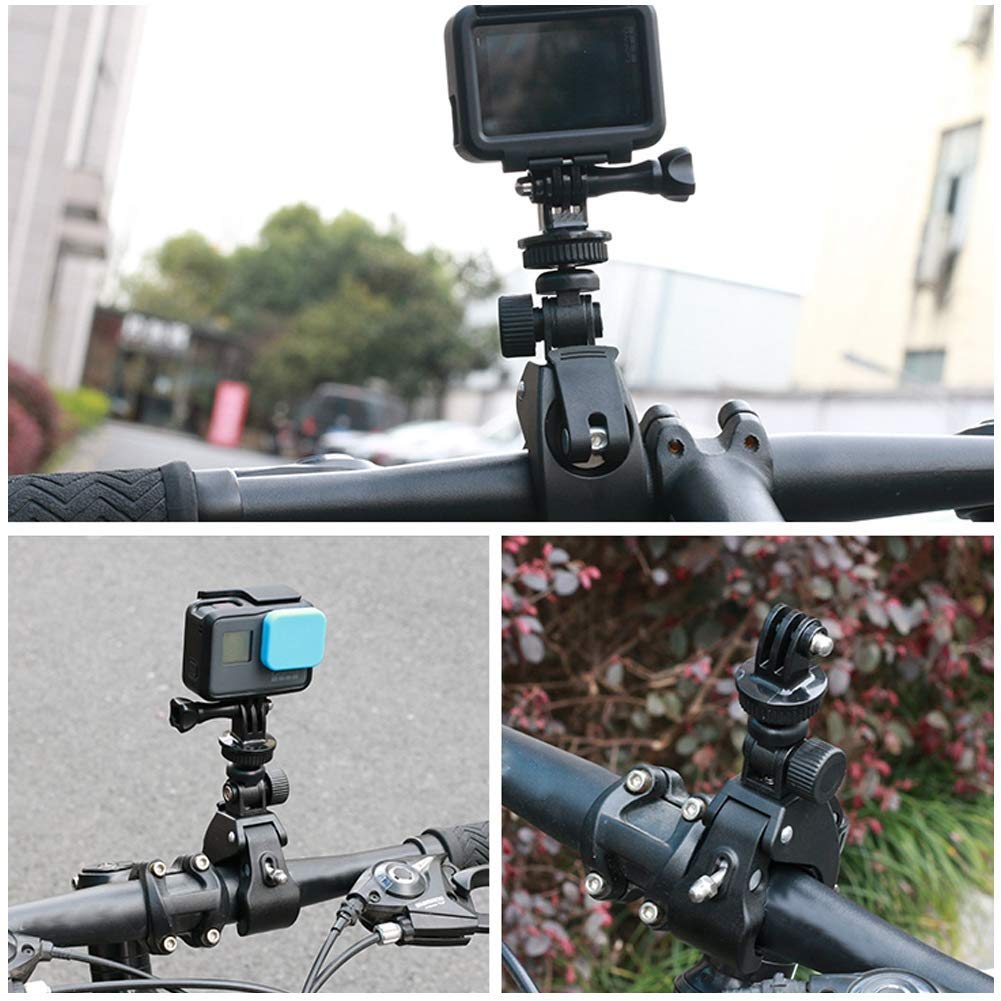 CEUTA Action Camera 360 Degree Rotatable Handlebar Screw Mount Tripod Clamp for GoPro Hero 5 6 7 8 9 10 | DSLR | Xiaomi Yi 4K Action Camera Sjcam